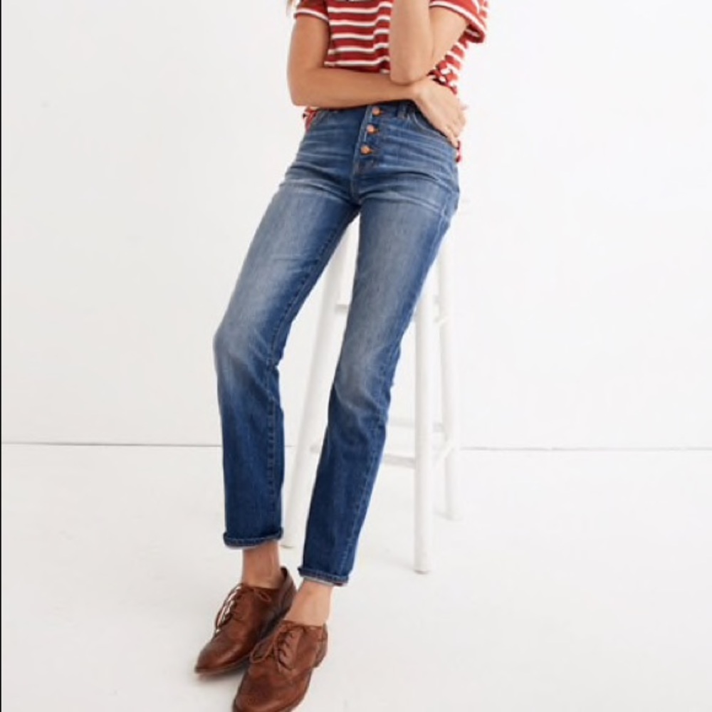 Madewell perfect vintage jean button fly